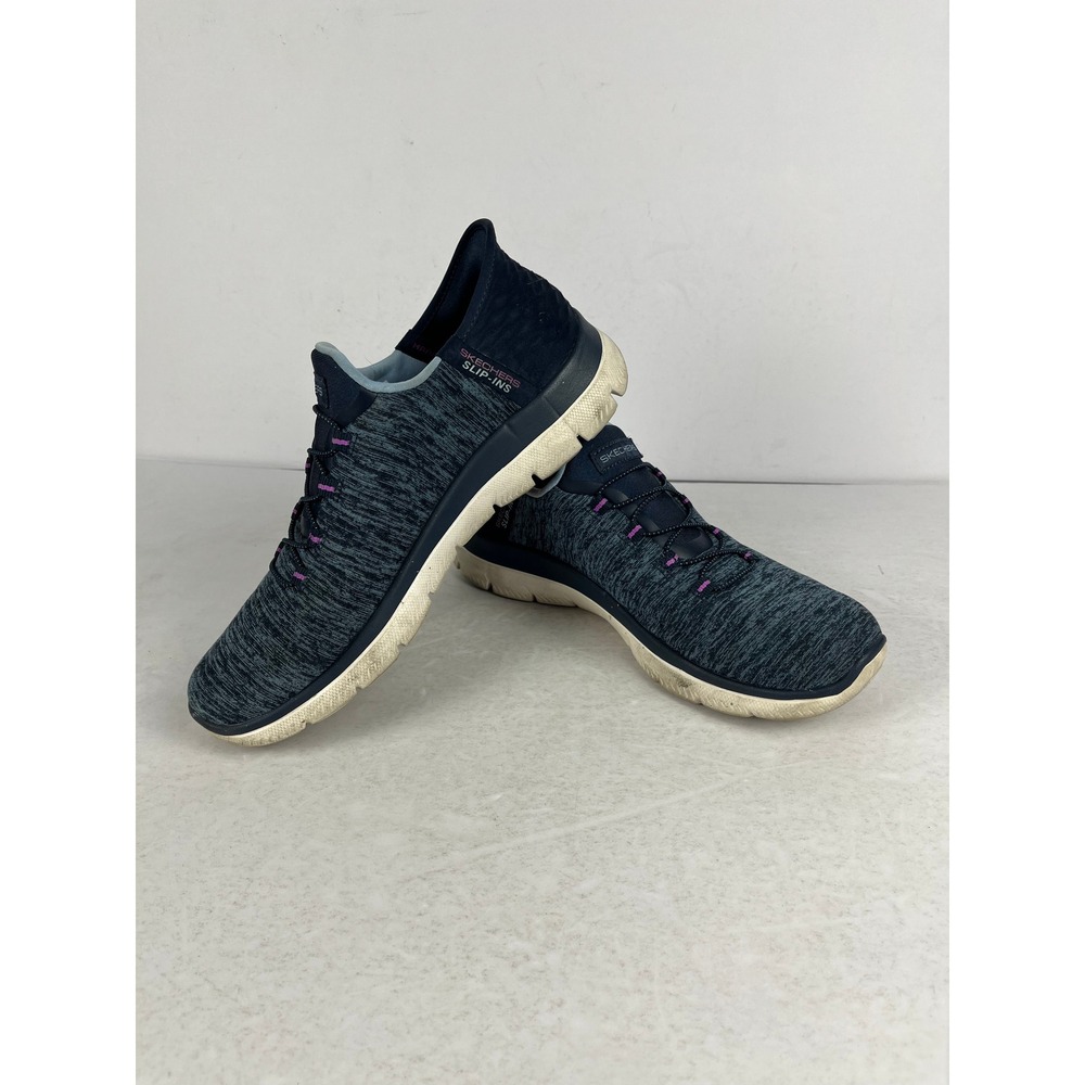Skechers Slip-Ins Sneakers Women 8 Navy Ultra Flex 3.0 Hands Free Sporty Comfort